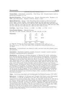 Natural resources / Acanthite / Aguilarite / Argentite / Ore / Clausthalite / Chalcopyrite / Sulfide minerals / Chemistry / Crystallography