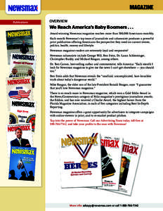 MAGAZINE Publications OVERVIEW  We Reach America’s Baby Boomers . . .