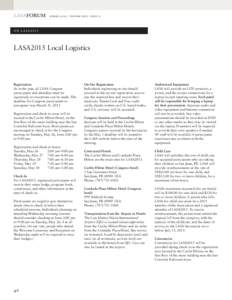 lasaforum  spring 2015 : volume xlvi : issue 2 ON L A SA 2015