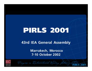 PIRLS[removed]43rd IEA General Assembly