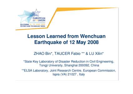 Yingxiu / Construction / Beichuan Qiang Autonomous County / Engineering / Wenchuan County / Earthquake engineering / Shifang / Earthquake / Sichuan / Seismology / Sichuan earthquake / Mechanics