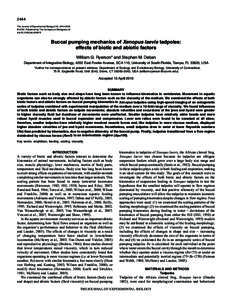 2444 The Journal of Experimental Biology 213, [removed] © 2010. Published by The Company of Biologists Ltd doi:[removed]jeb[removed]Buccal pumping mechanics of Xenopus laevis tadpoles: