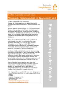 Ein Blick in den Keller kann sich lohnen:  Wie aus der Heizungspumpe ein Sparschwein wird Rund 25 Millionen Umwälzpumpen tun in Deutschland ihren Dienst und bringen das warme Wasser vom Heizkessel in