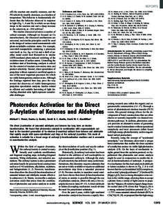 REPORTS off) the reaction rate steadily increases, and the PO selectivity steadily decreases, as a function of temperature. This behavior is fundamentally different than the behavior observed in response to light (Fig. 1