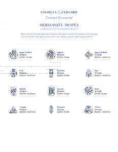 MOISSANITE SHAPES CAREFULLY CUT TO MAXIMIZE BEAUTY Below are some of the most popular cuts of moissanite. Although the round brilliant moissanite is the most popular cut, other favorites include square brilliant, cushion