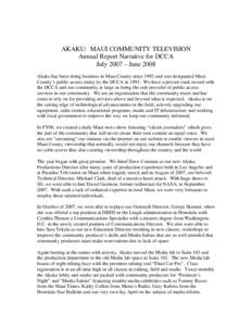 AKAKU:  MAUI COMMUNITY TELEVISION