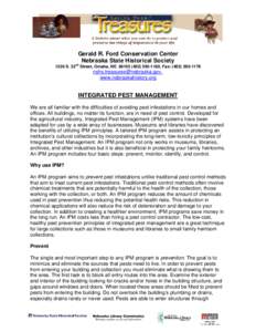 Gerald R. Ford Conservation Center Nebraska State Historical Society 1326 S. 32nd Street, Omaha, NE[removed]1180, Fax: ([removed]removed]