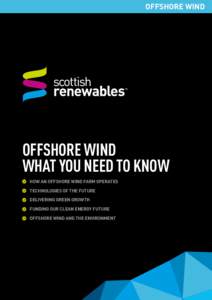 OFFSHORE WIND  OFFSHORE WIND WHAT YOU NEED TO KNOW HOW AN OFFSHORE WIND FARM OPERATES TECHNOLOGIES OF THE FUTURE