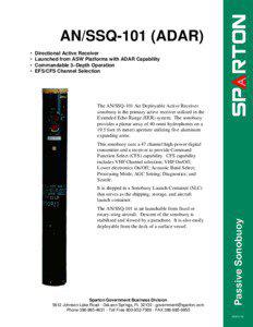 AN/SSQ-101 (ADAR) • •