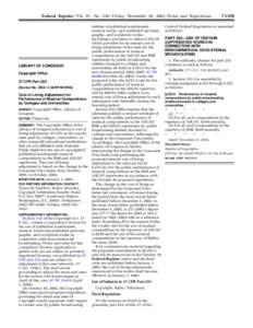 Federal Register / Vol. 67, No[removed]Friday, November 29, [removed]Rules and Regulations agricultural services; management of health care facilities; mailing, reproduction, and commercial art; and temporary help supply se