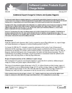 Softwood Lumber Products Export Charge Notice SWLN35 February 2011