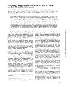 Evidence for Cocladogenesis Between Diverse Dictyopteran Lineages and Their Intracellular Endosymbionts Nathan Lo,* Claudio Bandi,  Hirofumi Watanabe,* Christine Nalepa,à and Tiziana Beninati 