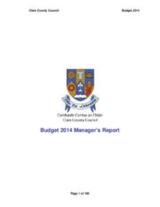 Clare County Council Budget 2014
