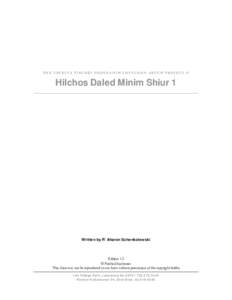 Microsoft Word - Daled Minim Shiur 1 - Simondoc