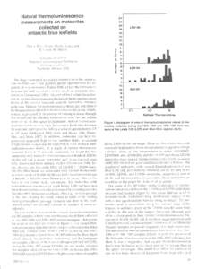 Natural thermoluminescence measurements on meteorites collected on antarctic blue icefields  2