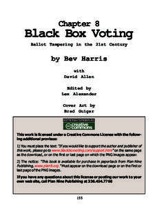 Chapter 8  Black Box Voting Ballot Tampering in the 21st Century  by Bev Harris