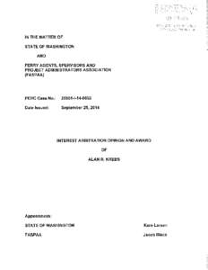 FASPAA Interest Arbitration[removed]