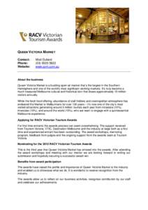 Microsoft Word - Queen Victoria Market case study.doc