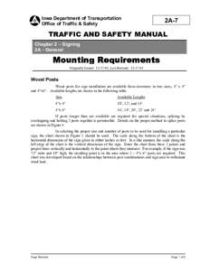 Iowa Department of Transportation Office of Traffic & Safety 2A-7  TRAFFIC AND SAFETY MANUAL