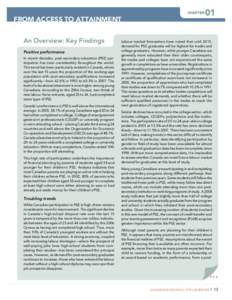 CHAPTER  FROM ACCESS TO ATTAINMENT An Overview: Key Findings Positive performance In recent decades, post-secondary education (PSE) participation has risen considerably throughout the world.