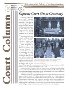 A Newsletter of the Judiciary of the State of Louisiana  Court Column Volume 7, No. 1