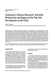 451  Journal of Alzheimer’s Disease–465 DOIJADIOS Press