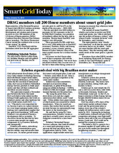 Smart GridToday  THE WORLDWIDE DAILY JOURNAL OF THE MODERN UTILITY INDUSTRY Friday, January 15, 2010