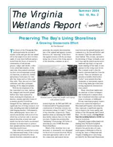 The Virginia Wetlands Report Summer 2004 Vol. 19, No. 2