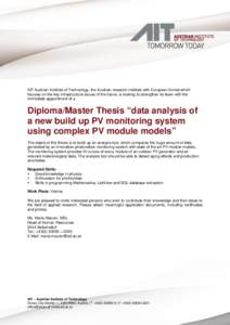 Photovoltaics / Cross-platform software / Numerical software / Seibersdorf / LabVIEW / Solar panel / Photovoltaic system / Mathematica / Austrian Institute of Technology / Mathematical software / Software / Application software