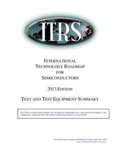 INTERNATIONAL TECHNOLOGY ROADMAP FOR SEMICONDUCTORS[removed]EDITION