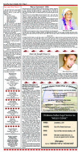 Sac & Fox News v October 2011 v Page 2  Sac and Fox News The Sac & Fox News is the monthly publication of the Sac & Fox Nation, located on SH 99, six miles south of
