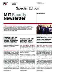 Massachusetts Institute of Technology Vol. XXV No. 3 January/February 2013