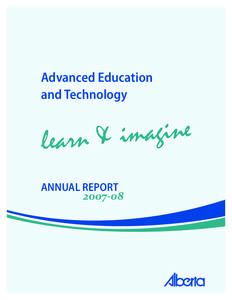 Higher education in Alberta / Alberta Advanced Education and Technology / Executive Council of Alberta / Education in Alberta