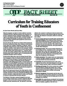 Youth detention center / Crime / Juvenile Justice and Delinquency Prevention Act / Office of Juvenile Justice and Delinquency Prevention / Corrections / Department of Juvenile Justice / Criminology / Education in the United States / Youth incarceration in the United States / Juvenile detention centers / Law enforcement / Law