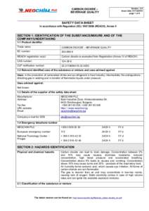 Version: 3.0 Issue date: [removed]page 1 of 6 CARBON DIOXIDE – BEVERAGE QUALITY