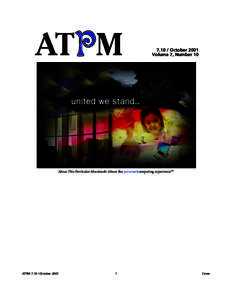 Cover  ATPM[removed]October 2001 Volume 7, Number 10