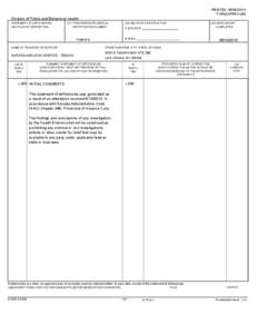 PRINTED: [removed]FORM APPROVED Division of Public and Behavioral Health STATEMENT OF DEFICIENCIES AND PLAN OF CORRECTION