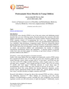 Posttraumatic Stress Disorder in Young Children