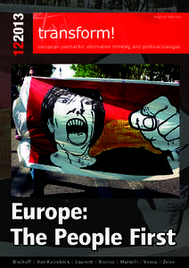 english edition transform! european journal for alternative thinking and political dialogue