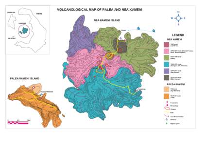 VOLCANOLOGICAL MAP OF PALEA AND NEA KAMENI THIRASIA
