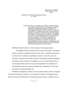 Filed for intro on[removed]SENATE BILL 7021 By Cohen HOUSE BILL 28 of the First Extraordinary Session By Newton