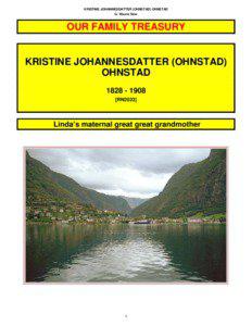 KRISTINE JOHANNESDATTER (OHNSTAD) OHNSTAD G. Wayne Dow