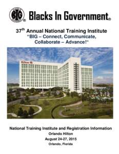 ®  ® th  37 Annual National Training Institute