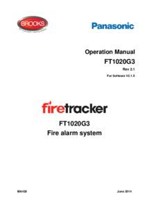 Operation Manual  FT1020G3 Rev 2.1 For Software V2.1.X
