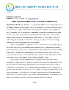 Microsoft Word - El Nino Rains Increase OC Water Supplies During Drought_FINAL.doc