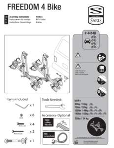 FREEDOM 4 Bike Gb Assembly Instructions Es Instrucciones de montaje Fr Instructions d’assemblage  4 Bikes