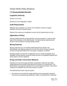 Community organizing / Housing / Real estate / Employee benefit / Ministry of Community and Social Services / Mortgage loan / Government / Welfare / Property / United States housing bubble / Federal assistance in the United States / Affordable housing