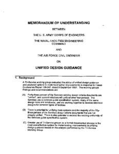 Memorandum of Understanding on Unified Design Guideance