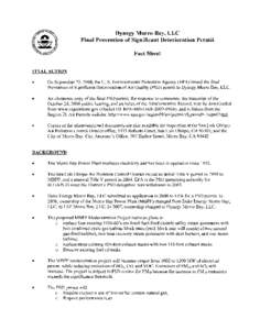 Dynegy Morro bay, LLC, Final Prevention of Significant Deterioration Permit