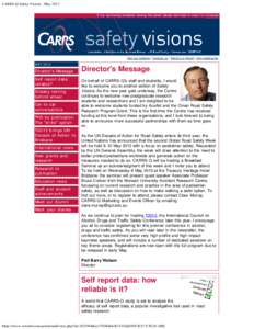 CARRS-Q Safety Visions - May 2013